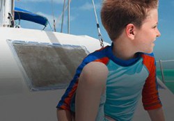 kids apparel on a boat